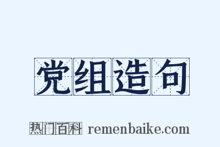 党组造句是什么意思的图片
